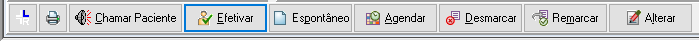 Botões na Tela de Worklist de Pacientes Agendados