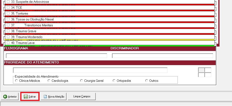 Formulário ACCR