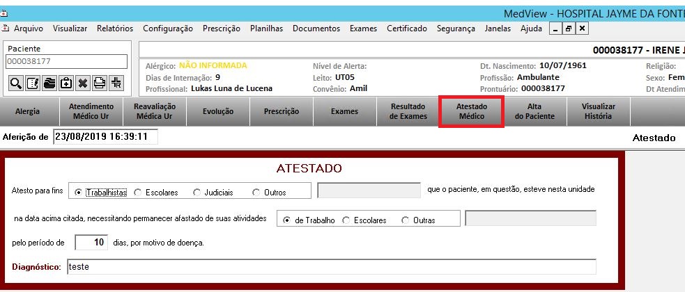 Atestado Médico